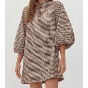 Jodifl Brown Tide Tweed Dress
